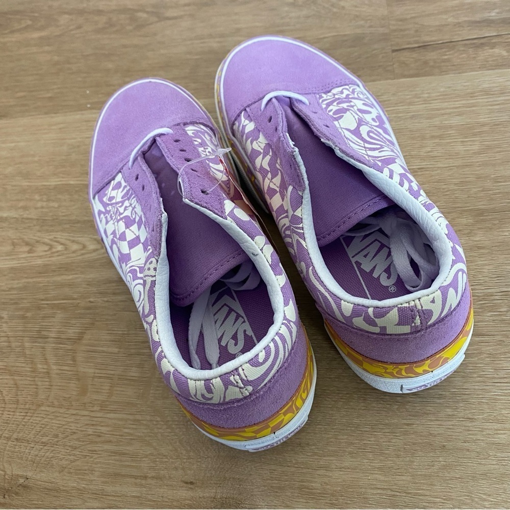 Vans Old Skool Stacked Wavy Days Platform Skate Shoes Purple Size 7 Women's - Picture 8 of 10